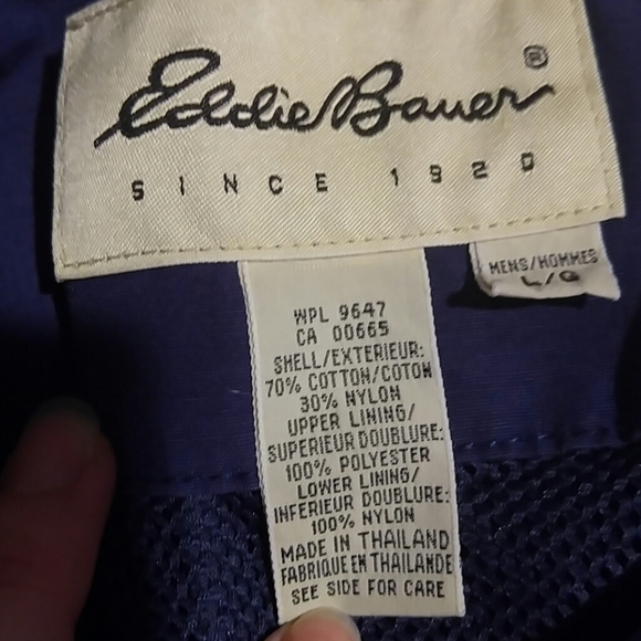 Eddie Bauer Wpl 9647 Ca0665 Blue Jacket 